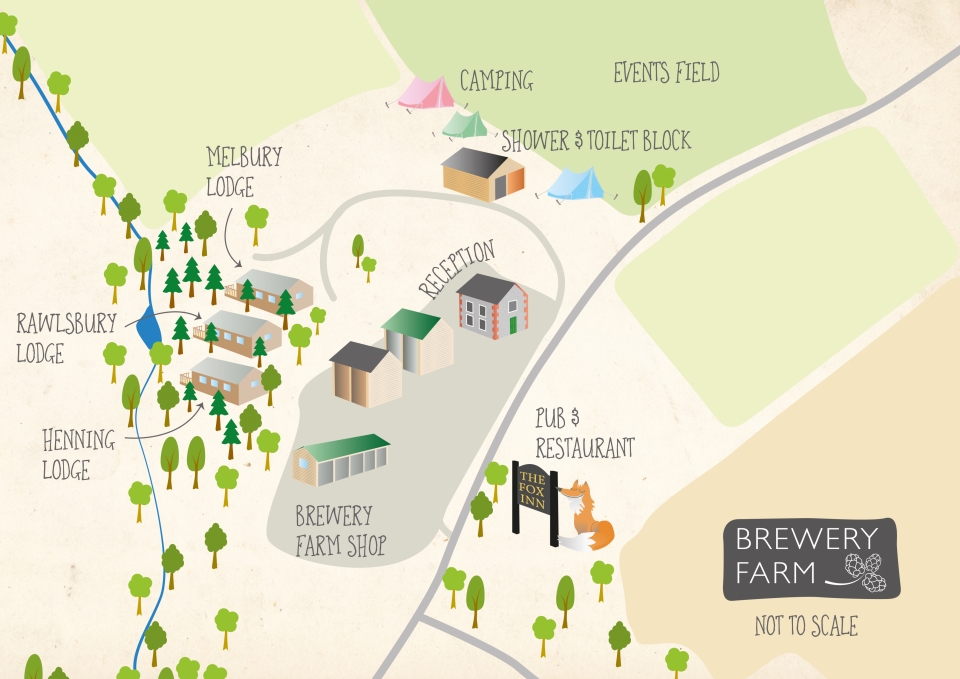 Brewery Farm site layout