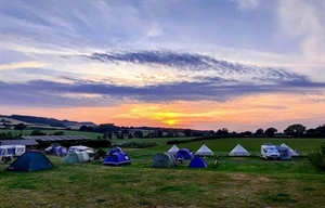 Campsite for tents and caravans
