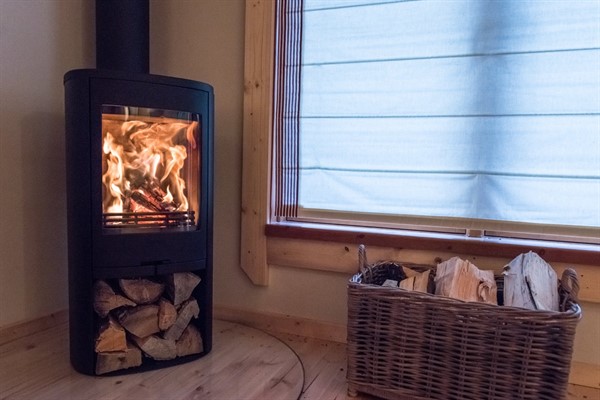 Each lodge has a cosy woodburning stove