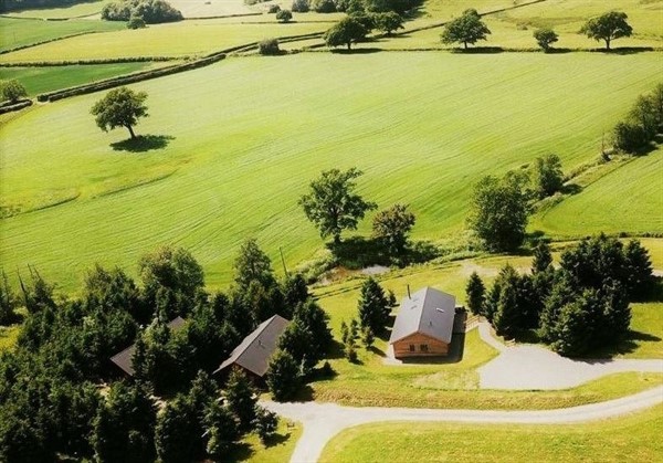 Aerial view of our lodges